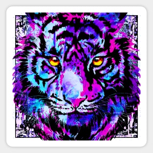 Purple Tiger Head - Realistic Tiger Eyes Magnet